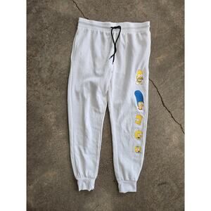The Simpsons White Speckled Graphic Joggers 2021 Large Loungewear Sweatpants